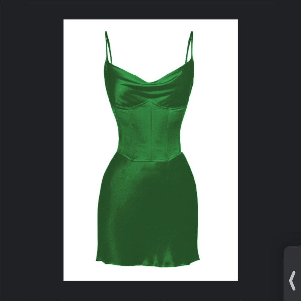 Green dress with corset BRAND NEW